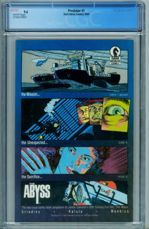 Predator #1 CGC 9.6 comic book 1989-Dark Horse-1st issue 3734219001