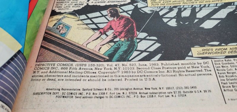 DETECTIVE COMICS #527 (1937 Series) Man-Bat 1983 (DC) NM-/NM 