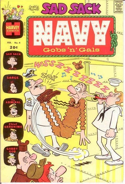 SAD SACK NAVY GOBS N GALS (1972-1973) 4 VF-NM Feb. 1973 COMICS BOOK