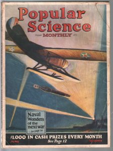 Popular Science 6/1926-Remington Schuyler air war cover-DW Griffith-G/VG