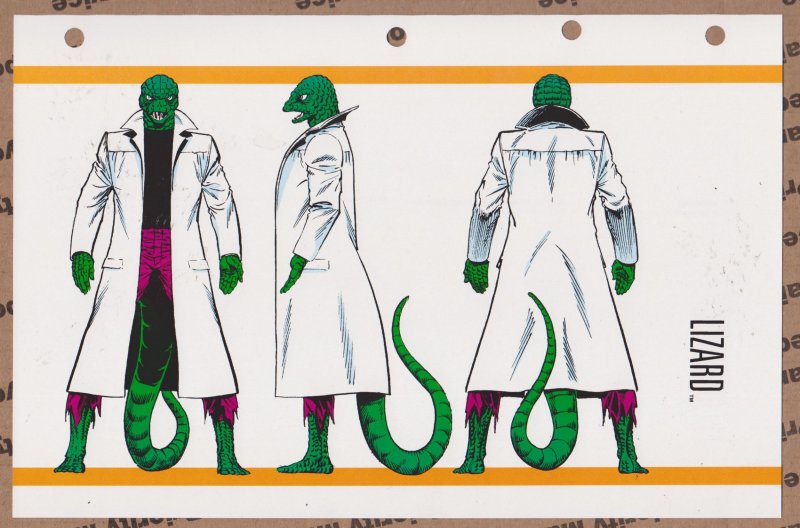 Official Handbook of the Marvel Universe Sheet- Lizard