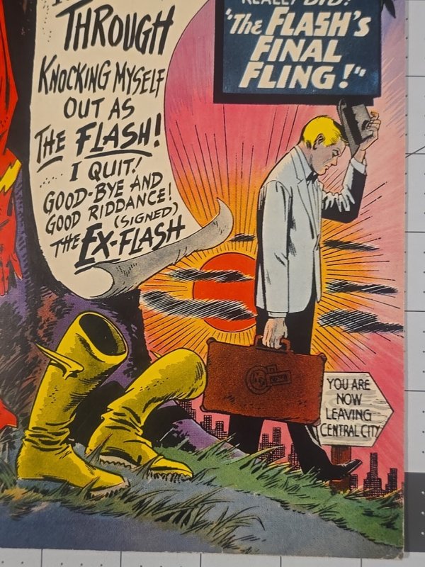 Flash #159 (1966) Flash's Final Fling—Infantino Cover Hanging Costume DC Comics