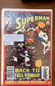 Superman #50 (1990) Newsstand Edition