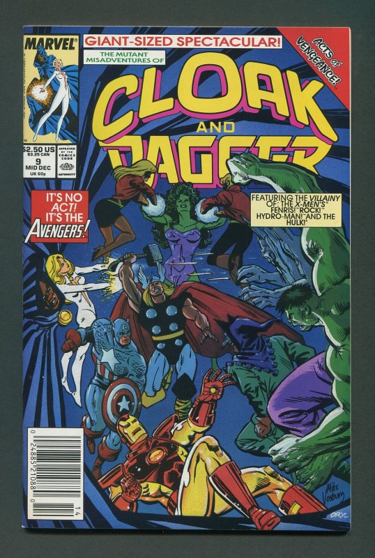 Cloak & Dagger #9 / 9.4 NM+  Newsstand December 1989