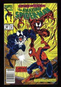 Amazing Spider-Man #362 NM- 9.2 Newsstand Variant 2nd Carnage!