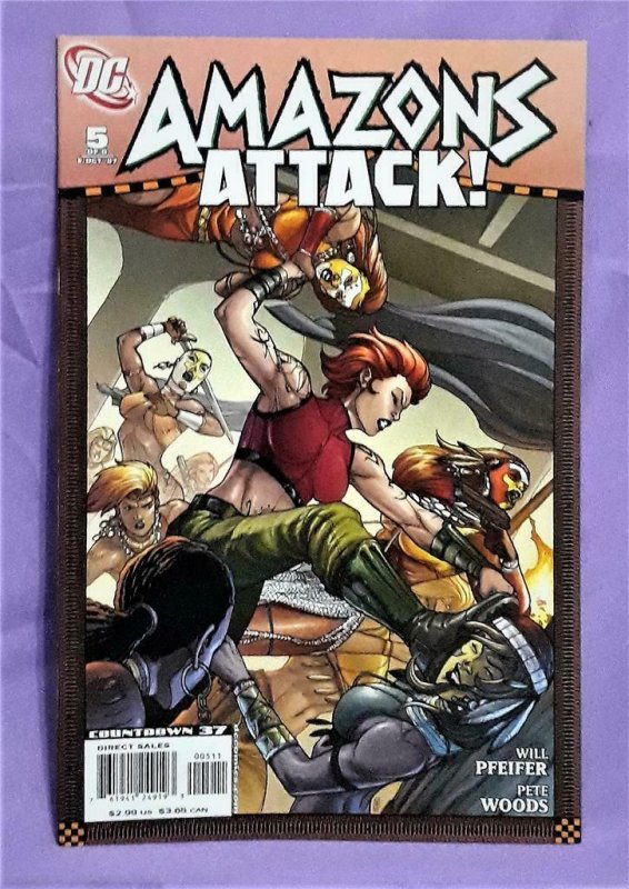 Will Pfeifer Wonder Woman AMAZONS ATTACK #1 - 6 Pete Woods (DC, 2007)!