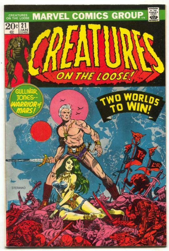 Creatures On The Loose #21 1973- -Warrior of Mars FN