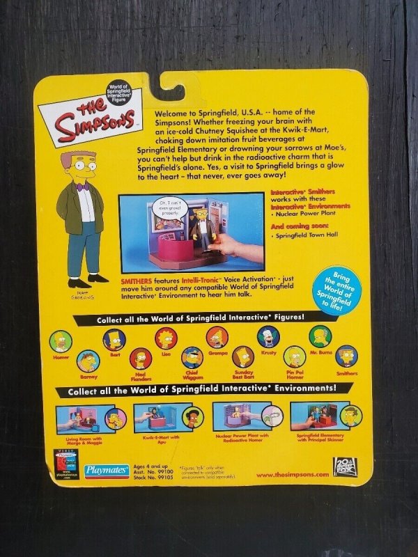 Figurine Simpsons Playmates 2002 - Série 3 - Smithers - Neuf Sous Blister