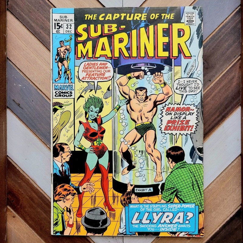 Sub-Mariner #32 VG+ (Marvel 1970) 1st App LLYRA/LEMURIA Roy Thomas & Sal Buscema