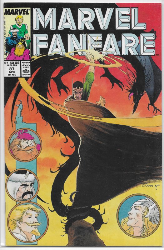 Marvel Fanfare (vol. 1, 1982) #37 FN Warriors Three, Fantastic Four, Vess