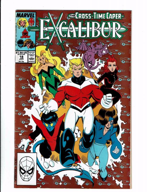 Lot Of 5 Excalibur Marvel Comic Books # 18 19 20 21 22 X-Men Wolverine TW36