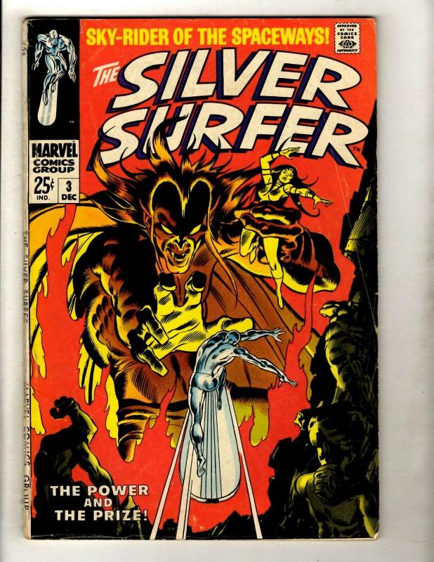 Silver Surfer # 3 FN- Marvel Comic Book Avengers Fantastic Four Galactus GK1