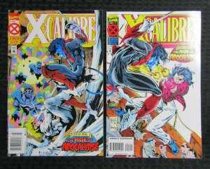 1995 X-CALIBRE #1 & #2 VF-/VF Age of Apocalypse / Marvel Comics LOT of 2