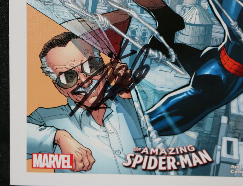Amazing Spider-Man Web-Slinging Print by Humberto Ramos 2014 Signed by Stan Lee