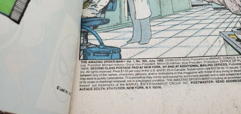 Amazing Spider-Man # 302 Marvel Comic Book Hob-Goblin Black Rhino Venom NM