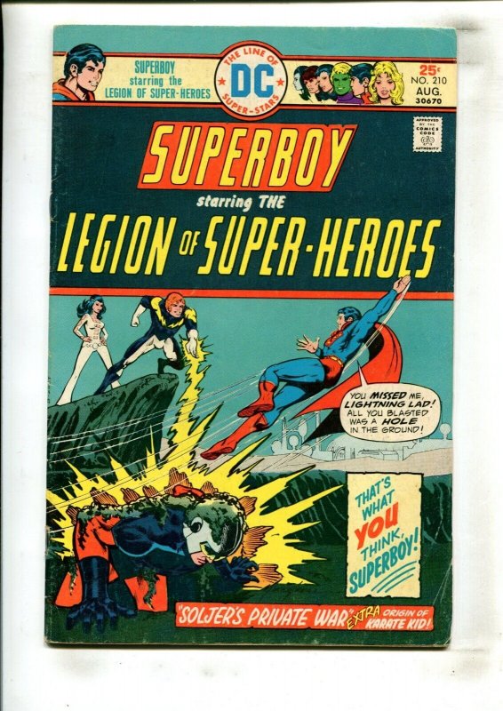 SUPERBOY #210 (3.5) LEGION OF SUPER HEROES!! 1975