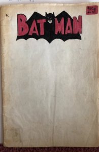 Batman #72,unique coverless w/1950s handmade cvr,c pictures