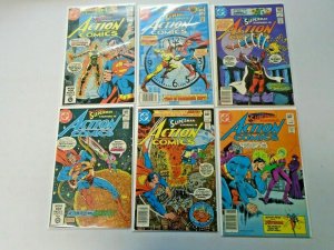 Superman Action Comics Lot From #525-549 11 Different Average 8.0 VF (1981-1983)