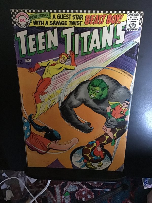 Teen Titans #6 (1966) 1st Beast Boy X over key! Mid high grade. FN/VF Wow!