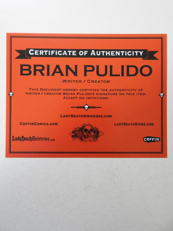 Lady Death Blasphemy Anthem #1 Naughty Executioner NM Cond! Signed W/ COA!