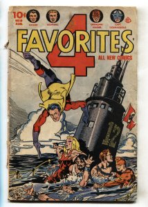 Four Favorites #19 1945-WWII German U-Boat-Bondage-Superhero 