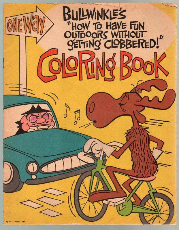 Bullwinkle Coloring Book #A16936 1963-rare giveaway edition-G