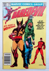 Daredevil #196 NEWSSTAND, 1st team-up with Wolverine
