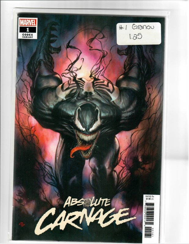 Absolute Carnage #1 Adi Granov 'Codex' Variant (2019) 1:25 incentiv...