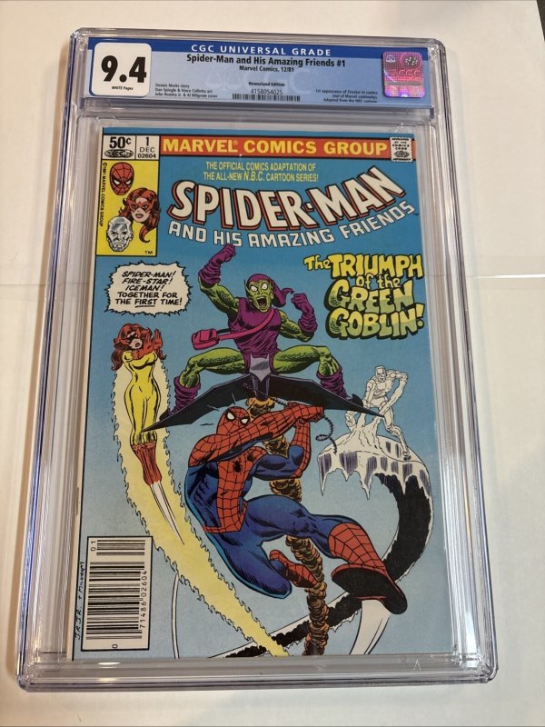 Spider-Man And His Amazing Friends (1981) # 1 (CGC 9.4) 1st App Firestar