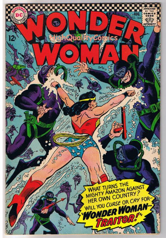 WONDER WOMAN #164, FN+, Sharks, Traitor, Amazon, 1942, more WW in store