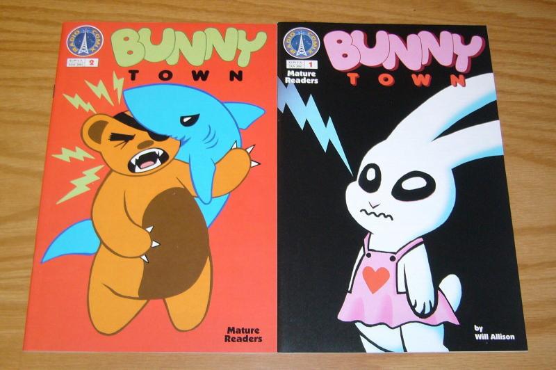 Bunny Town #1-2 VF/NM complete series - radio comix set - anthropomorphics lot