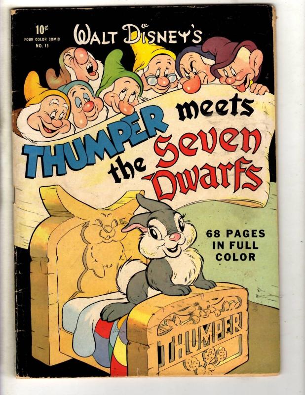 Four Color # 19 FN Dell Golden Age Comic Book Thumper Meets Seven Dwarfs JL1