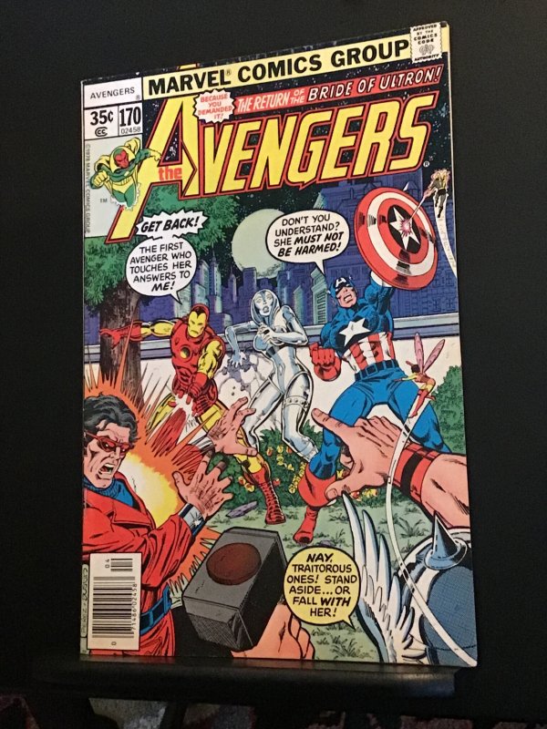 The Avengers #170 (1978) High-grade Ultron and Jocasta key! NM- Wow!