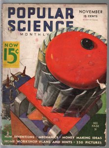 Popular Science 11/1935-Wittmack cover-new inventions-G