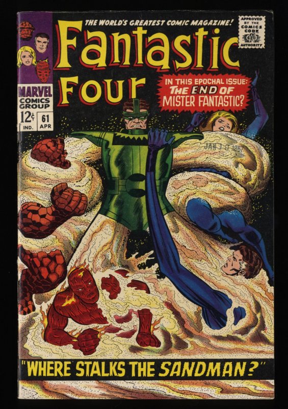 Fantastic Four #61 VF- 7.5 White Pages