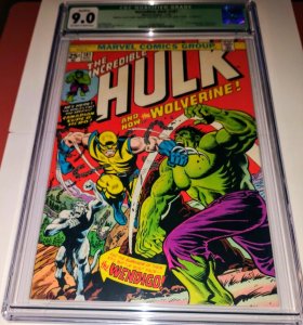 Hulk 181 CGC 9.0 1st Wolverine unpressed 