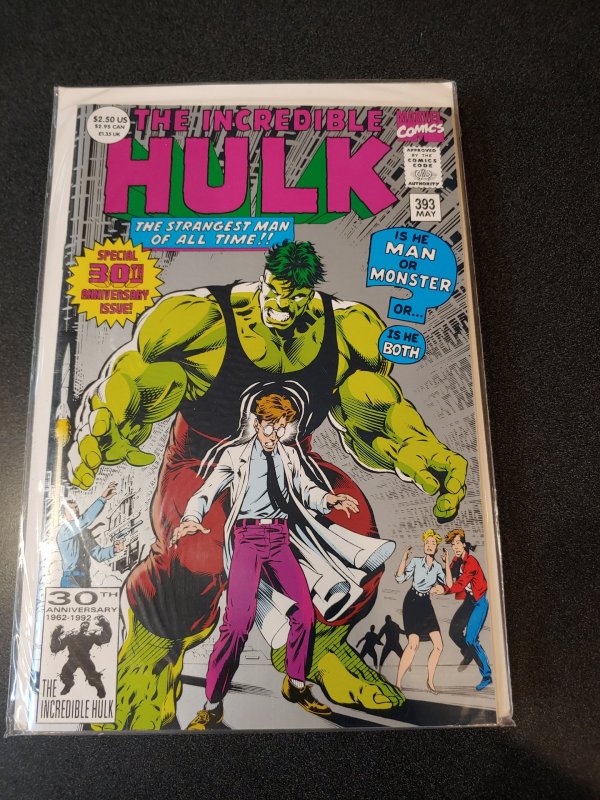 The Incredible Hulk 393 2nd Print Silver Variant Cover 30th Anniversary issue