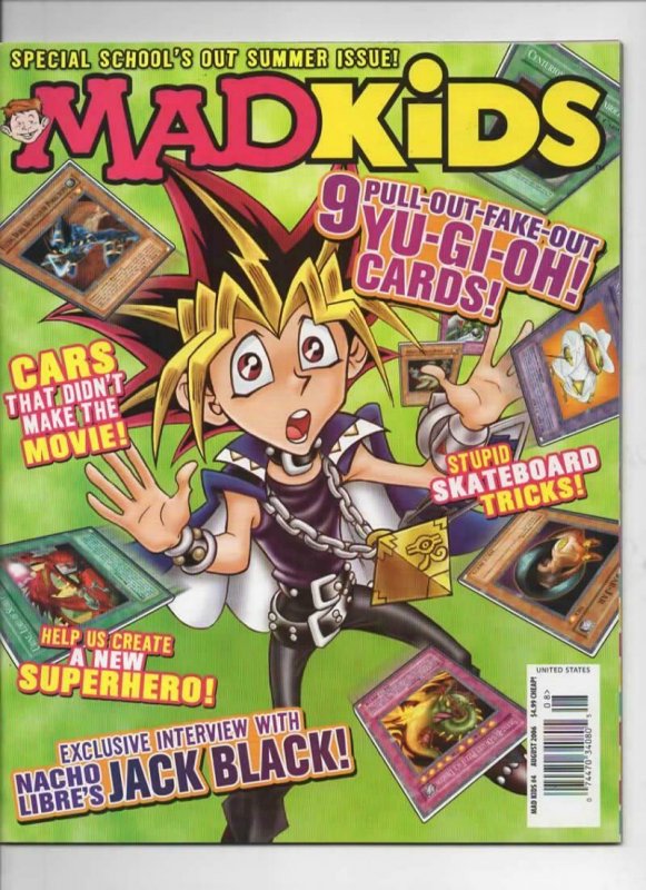 MAD KIDS #4 Magazine, NM, Cars, Skateboard, Yu-Gi-Oh, 2006 w / cards