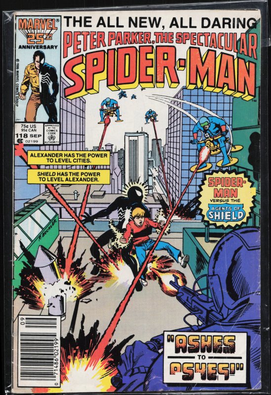 The Spectacular Spider-Man #118 Newsstand Edition (1986) Spider-Man