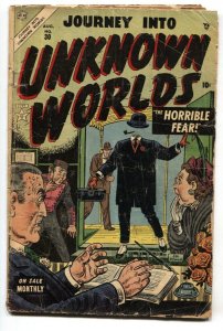 Journey Into Unknown Worlds #30-Invisible man-Atlas Horror- G