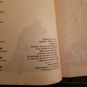 Batman A Death in the Family 1st Printing - March 1988