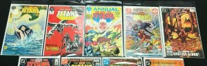 NEW TEEN TITANS 9PC LOT (VF) GEORGE PEREZ!! 1982-86 