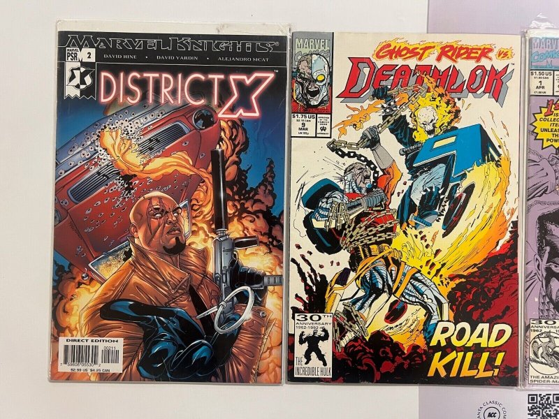 4 Marvel Comics Hellstorm # 1 + Cage # 1 + District X # 2 + Deathlok # 9 79 JS30