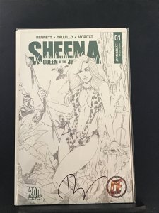 Sheena Queen of The Jungle #1 signed by Ryan Kincaid limited to 200 with COA