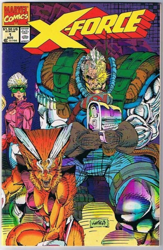 X-Force #1 (Aug 91) Cable, Domino, Shatterstar, Warpath - X-Men - fine/very fine