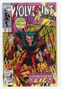 Wolverine #49 (1988 v2) Larry Hama Marc Silvestri Jean Grey Professor X Team ...