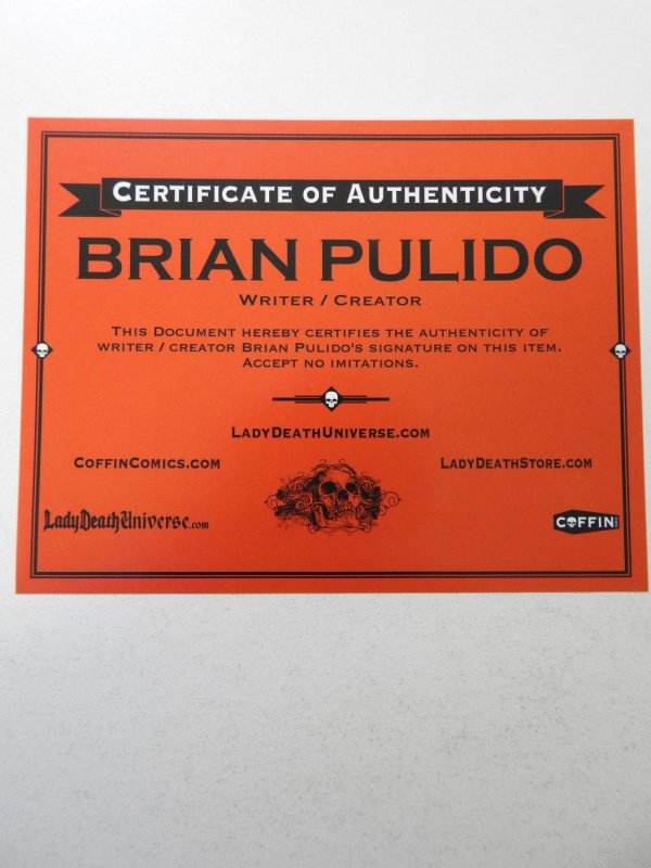 Lady Death: Devotions #1 Naughty Lace Edition VF/NM Condition! Signed W/ COA!