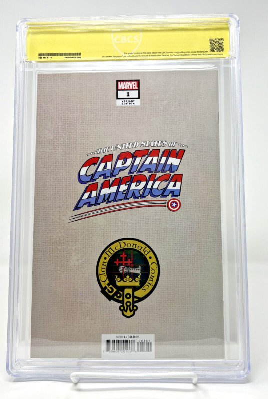 UNITED STATES OF CAPTAIN AMERICA #1  JUSKO Sig by Jusko 9.8  1st app A.Fischer