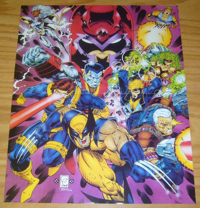 X-Men poster by greg capullo - wolverine - magneto - cyclops - cable  storm 1993