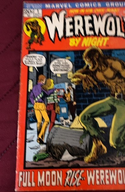 Werewolf by Night #1 (1972)first solo series app someWear upper cover and back